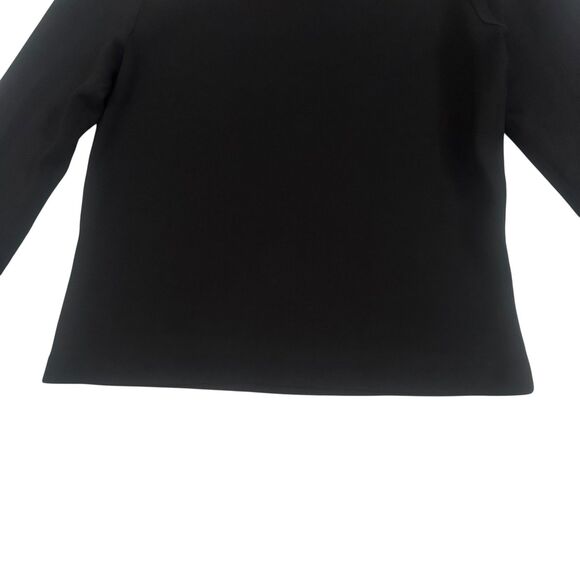 Aether Pullover Sweater Womens M Black Stripe Shoulder Crewneck Athletic Top - Picture 9 of 10